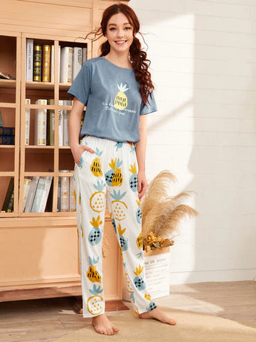 Pineapple Printed Night Suit