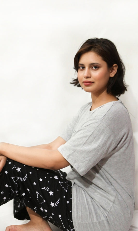 Women's "Good Night" Printed Nightwear Set